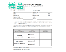 書 陰性 証明